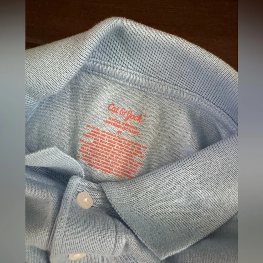Cat & Jack boys light blue uniform style polo NWT